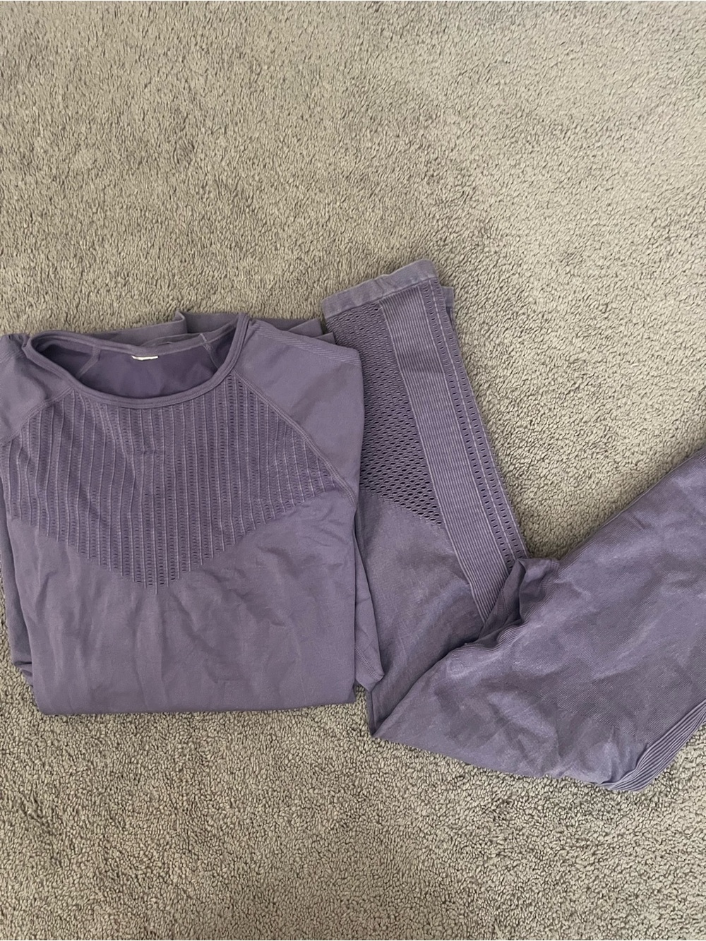 Fabletics purple long sleeve set